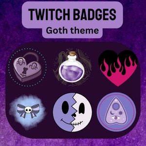 Goth Sub Badges ||Twitch Gothic Badges || Twitch