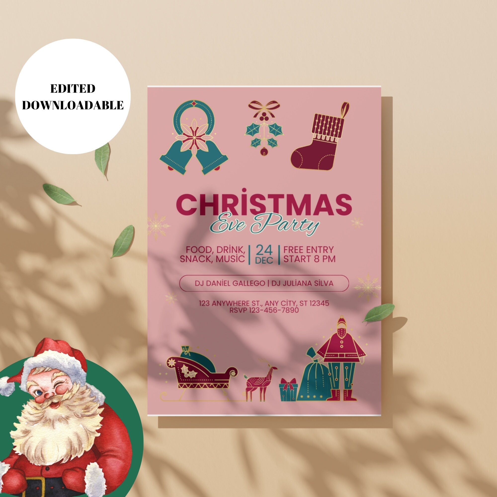 Christmas Party Invitation Christmas Party Invite Christmas Party