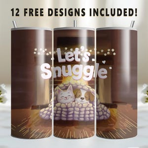 Valentinstag Becher Design, Let&#39;s Sunggle 20 Unzen Skinny Straight Tumbler Wrap, digitaler Download PNG, Sublimation Kunst, Valentinstag