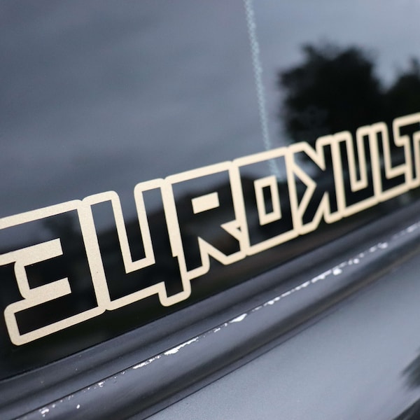 EuroKult Vinyl Decal, Car Decal, Euro car decal, Vinyl Sticker, Car Decor, JDM Decal