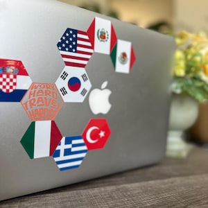 Travel stickers, Flag Stickers: Asia 1