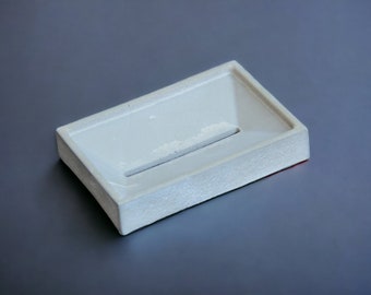 handmade hygienic concrete soap dish with draining