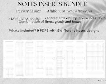 Notes Bundle Personal size (9 Versionen)