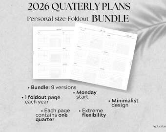 2026 Quaterly Plans Inserts Bundle (9 verschiedene Titel)