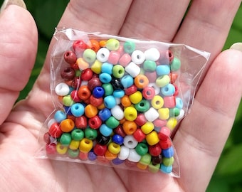 Mixed color size 6 glass seed beads, 20 gram pack, jewelry making supplies, weaving looming, DIY bracelets earrings necklaces