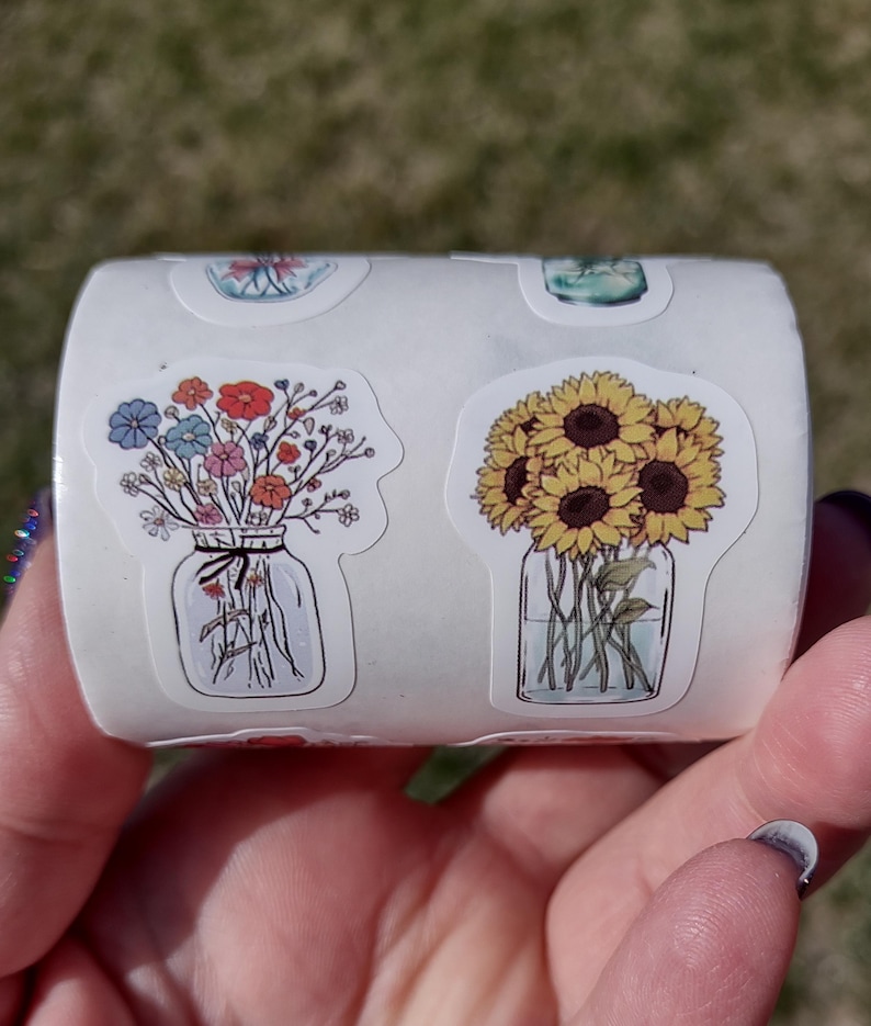 Flower Stickers, Pack of 40 - Etsy