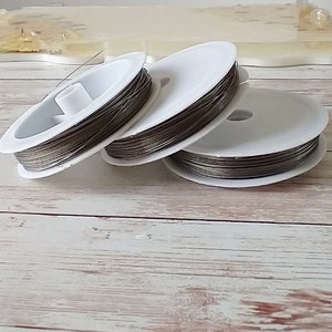 Stainless steel Tiger Tail wire, jewelry making supplies, 50 meter roll, DIY necklace and bracelet findings