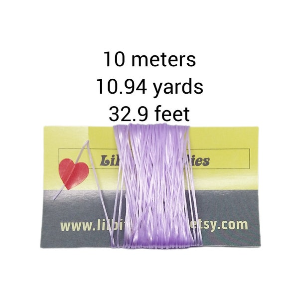 Lavender elastic beading cord, 10 meters or 10.94 yards or 32.9 feet, DIY stretch bracelet, jewelry making supplies, light purple