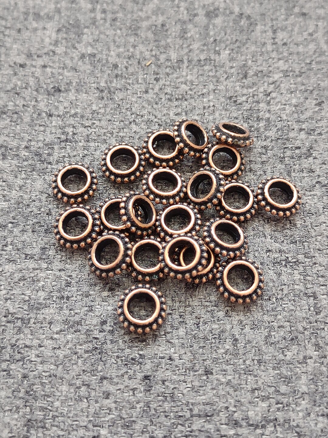 Copper Rondelle Spacer Beads, Large Hole, 8mm Pack of 50/100 - Etsy