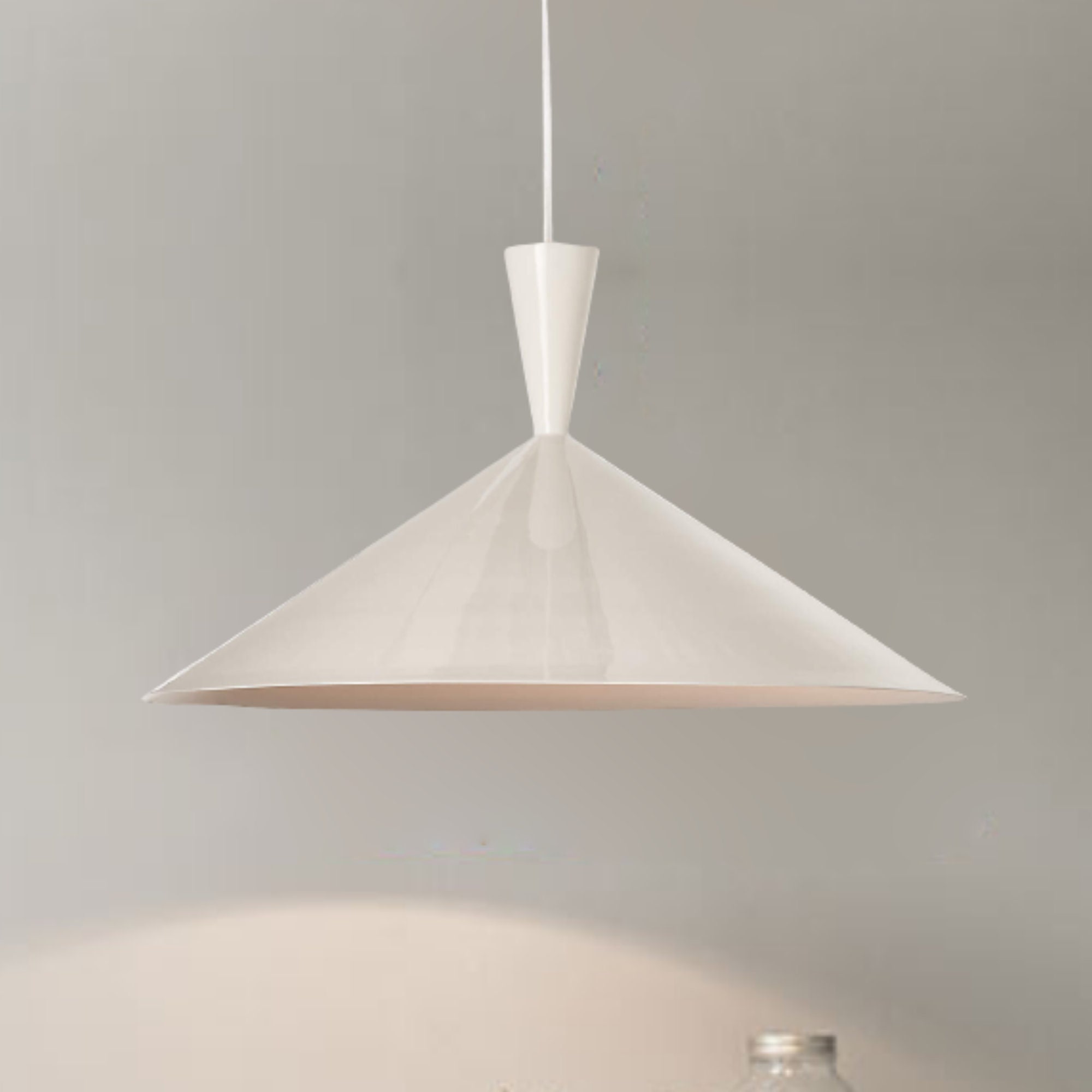 White Cone Pendant Light, White Kitchen Pendant Lights, Modern White Ceiling Light, White ...