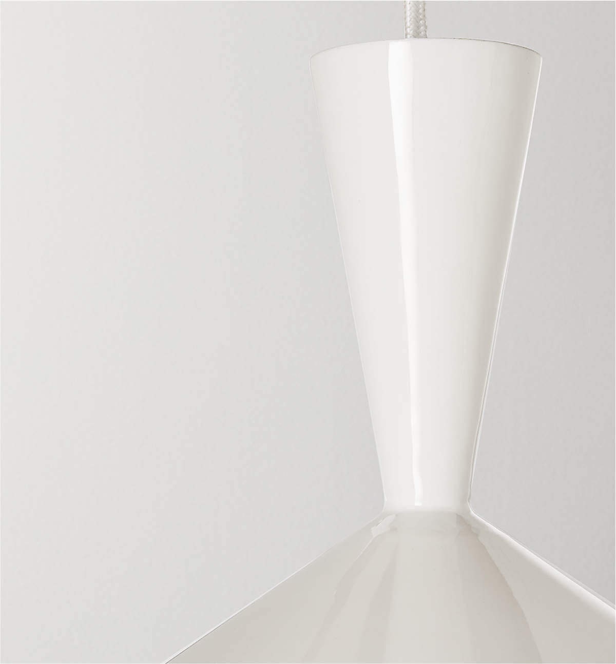 White Cone Pendant Light, White Kitchen Pendant Lights, Modern White Ceiling Light, White ...