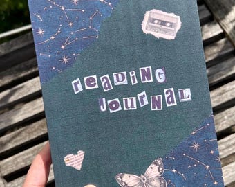 READING JOURNAL AESTHETIC Misprint | book lover gift | book tracker | physical | softcover a5 | dark green | booktok