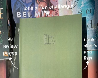 READING JOURNAL AESTHETIC | book lover gift | book tracker | physical | softcover a5 | sage green | booktok