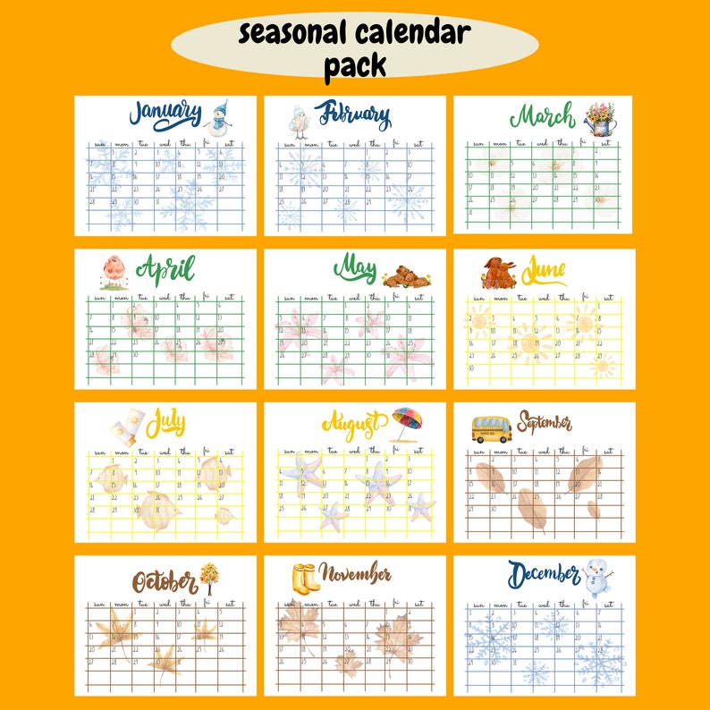 2024 Handprint Calendar Printable Dated Memory Calendar Etsy UK