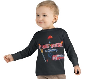 Firefighter- in-training, Cute toddler T-Shirt, Children's Clothing, Statement T-Shirt, Baby Boy Gift, Kids T-Shirt, Career Shirt