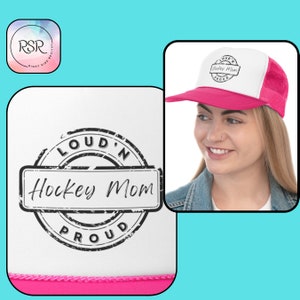 Czapka hokejowa dla mamy, czapka dumnej mamy, czapka sportowa dla mamy, czapka hokejowa, prezent dla mamy hokejowej, prezent dla mamy sportowej