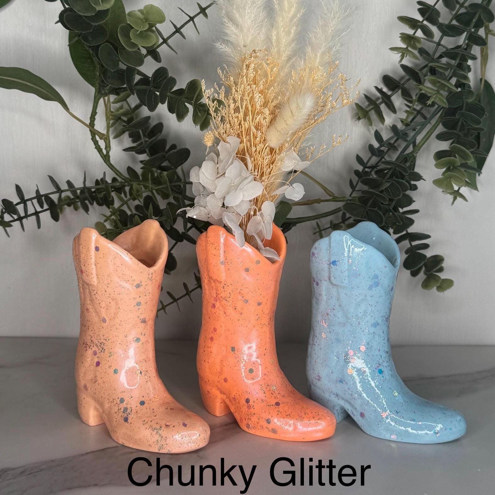 Custom Mini Cowboy Boot Vase *MADE TO ORDER* Country Western Decor, Bookshelf Decor