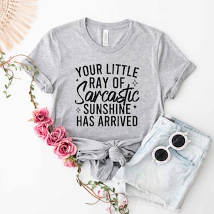 Sarcastic T-Shirt, Your Little Ray Of Sarcastic Sunshine Has Arrived Shirt, Gift For Her, Funny Sweatshirt, Birthday Gift, Humor Tee Shirt