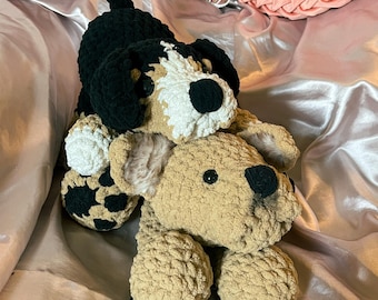 Personalisierte Welpe Plushie | Gehäkelter Hund Plüsch | Handgefertigtes Geschenk | Kuscheltier | Garn
