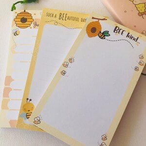 Printable Notepad Bundle - 3in1 - BEE Theme | Digital Downloadable ...