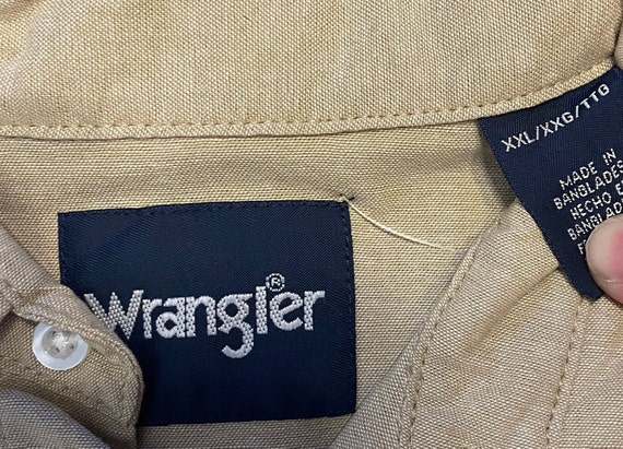 Khaki Wrangler Pearl Snap - image 2