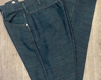 Vintage Shiny Blue & Green Wrangler Dress Pants