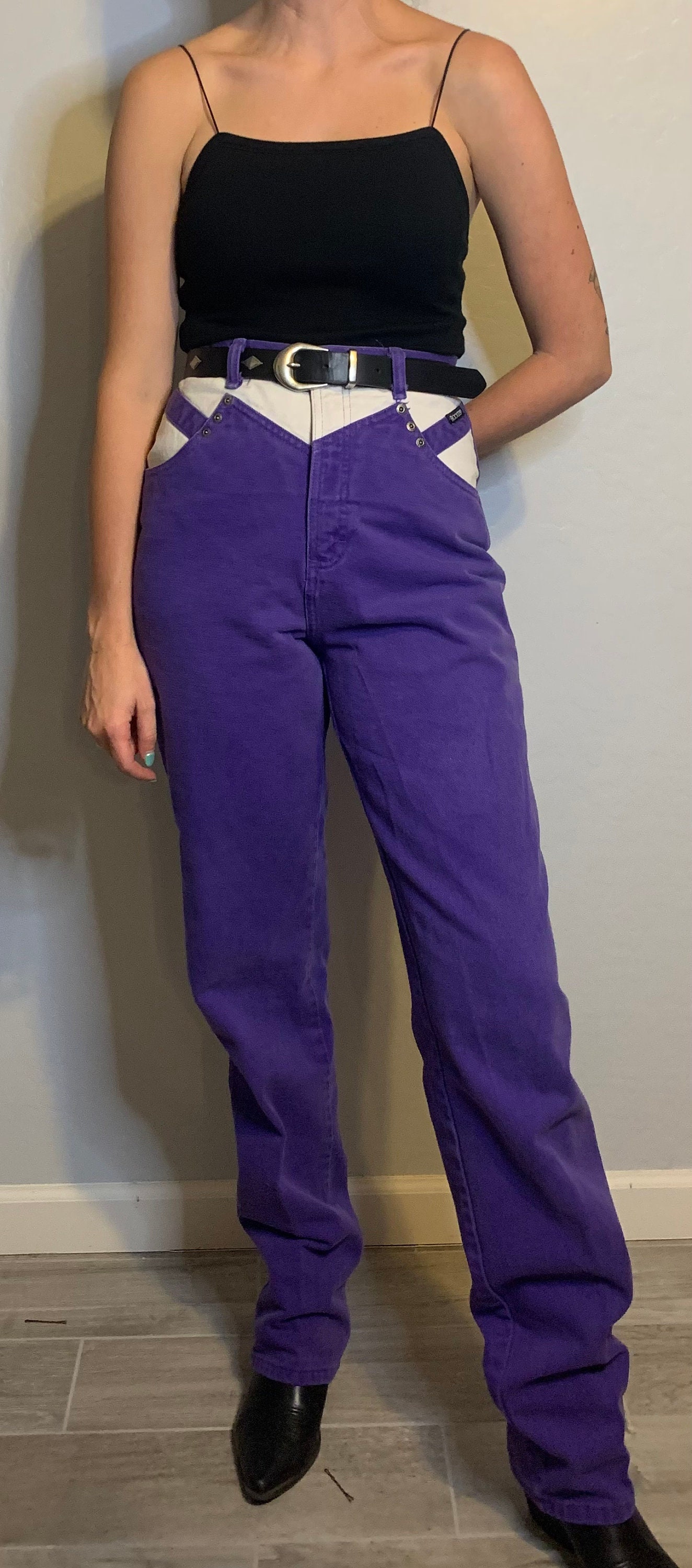Vtg 80s Purple Jeans -  Canada