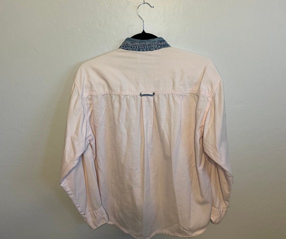 90s Pink & Demin button up - image 3