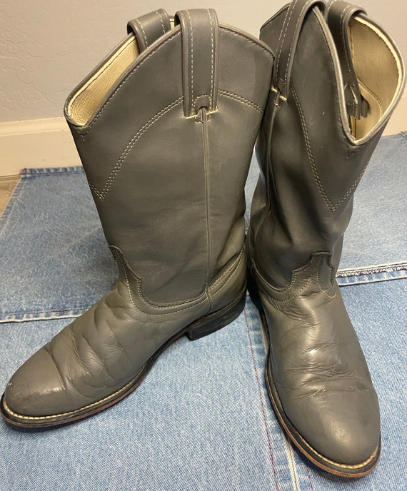 Vintage Grey Laredo Cowgirl Boots