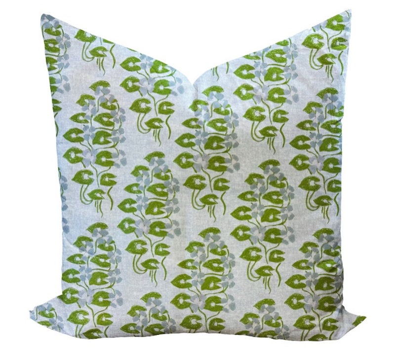 Willow in Marine Blue by Lulie Wallace Pillow Cover