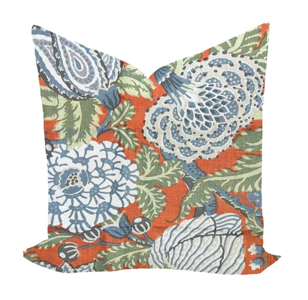 Mitford in Orange by Thibaut Pillow Cover Etsy