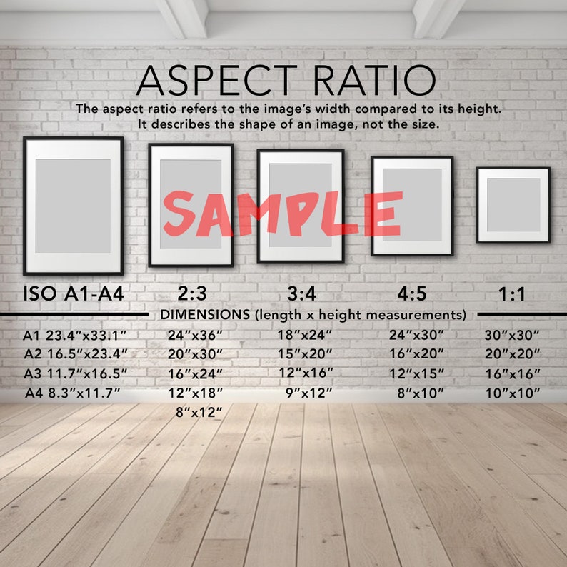 Wall Art Aspect Ratio, Poster Aspect Ratio Guide, Canvas Size Guide ...