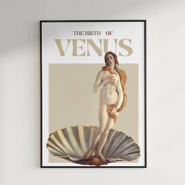 The Birth of Venus Art Edition,  Aesthetic Digital Wall Art for Decor, Vintage Art Print, Wall Art, Early Renaissance, Venus Aura, Love