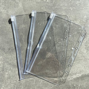 A6 Zipper Taschen transparent / Umschlagmethode / Budgeting / A6