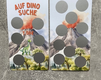 Auf Dino Suche / Kinderchallenge / Rubbelchallenge / Umschlagmethode / Budgeting / A6