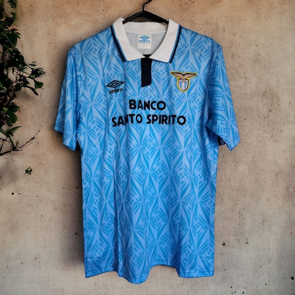 Lazio 1991/1993 Retro Home Football Shirt Vintage Soccer Jersey Classic Kit Serie A Calcio Gazza Gascoigne