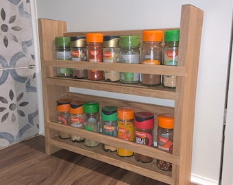 Oak spice rack