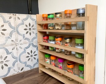 Oak spice rack