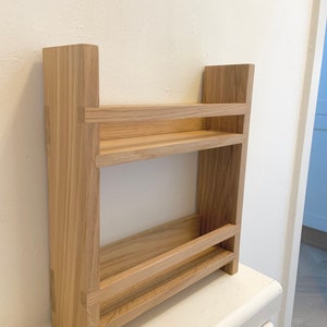 Oak bathroom shelves image 3