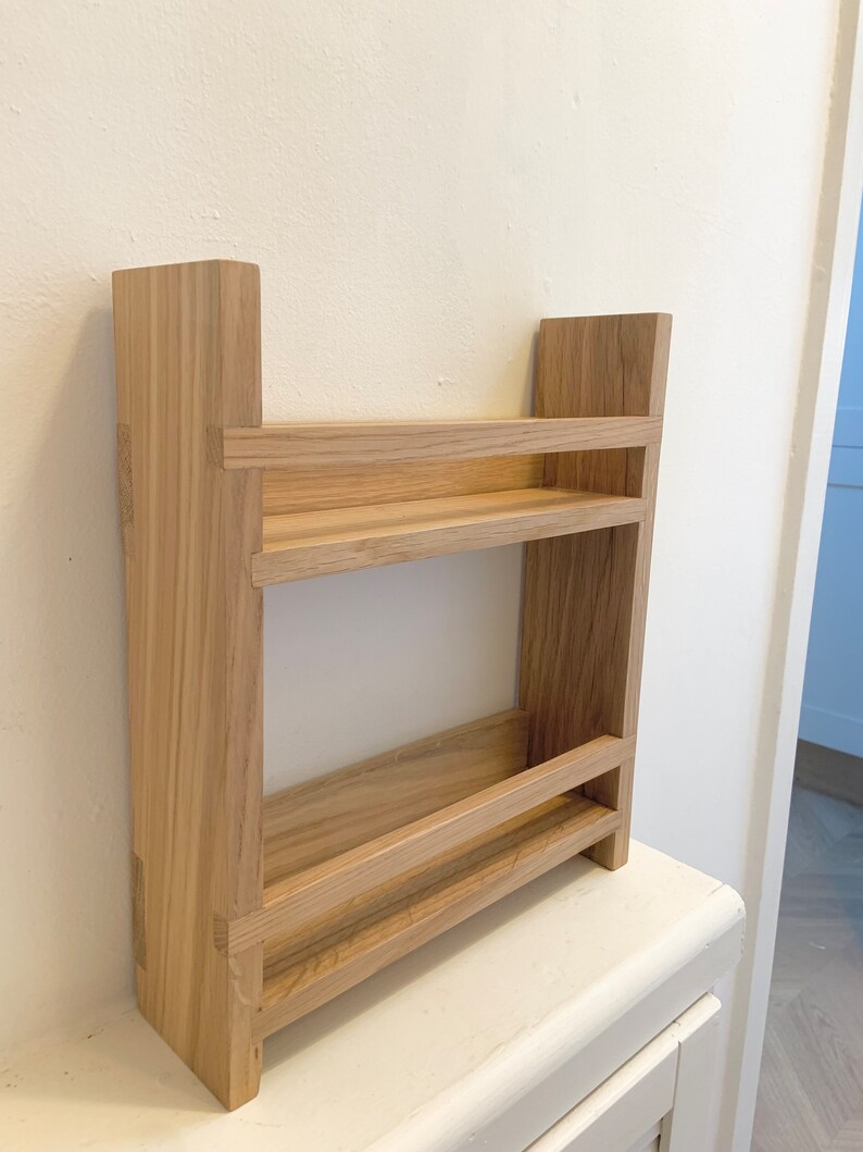 Oak bathroom shelves image 3