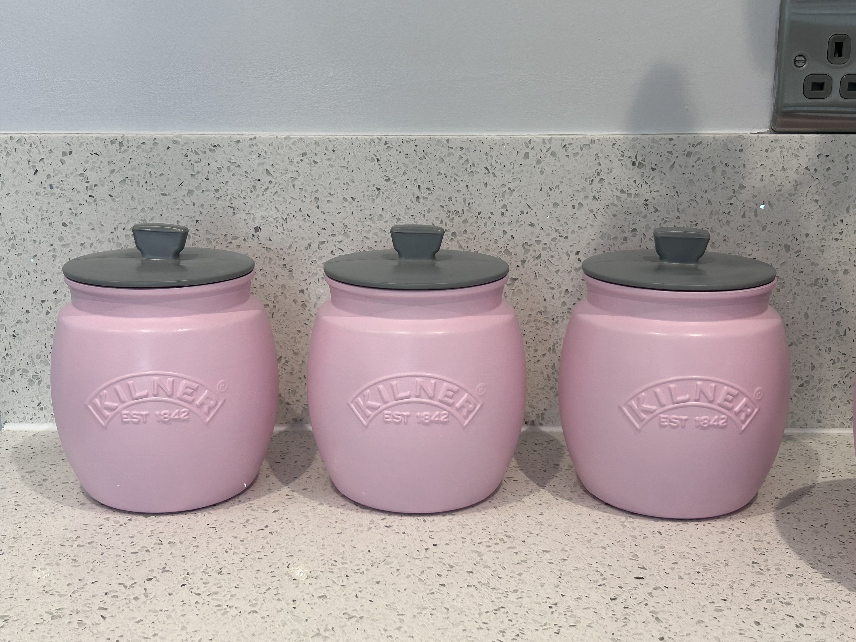 Pink Tea Coffee Sugar Canister Set Kitchen Storage Jars for Etsy