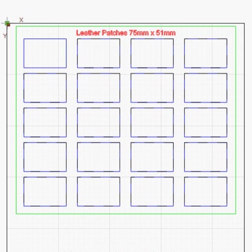 Rectangle Leather Patches Jig Template, Lightburn AI DXF SVG File ...