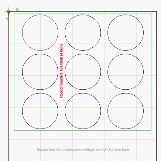 Round Coasters Template Jig 4 Inch Lightburn AI DXF SVG Etsy Round Coasters Template Jig 4 Inch Lightburn AI DXF SVG Etsy