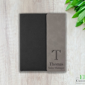 Custom Engraved Leatherette Business Portfolio