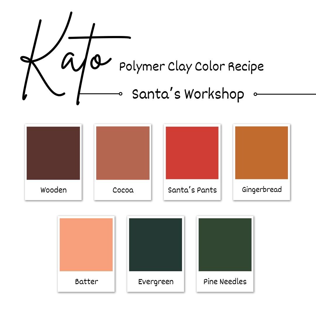 Workshop Color Sample KATO Santa's Workshop Color Recipe Guide for Color Mixing Warm Winter ...