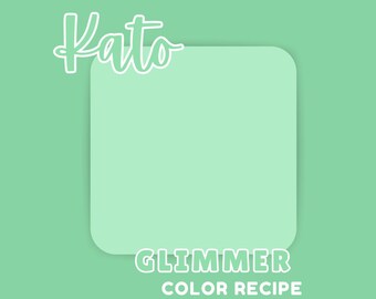 Kato "Glimmer" Clay Color Recipe Guide for Clay Mixing Bright Green Spring Color Guide
