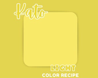 Kato Clay Color Recipe Guide, Bright Lemon Yellow (Digital Download)