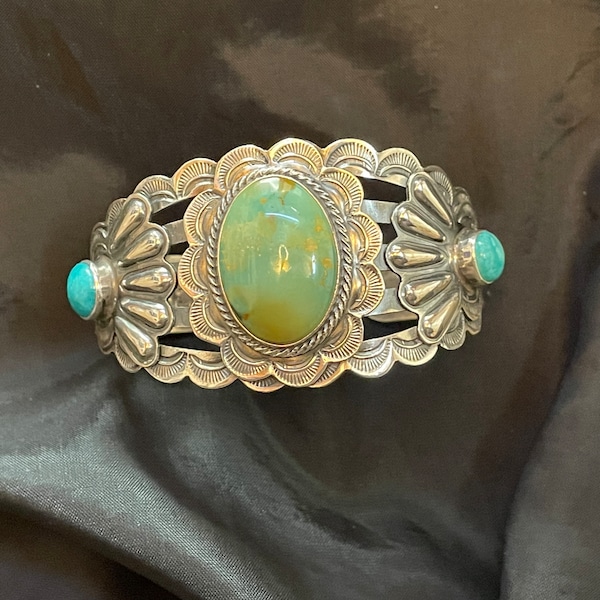 Rare Fred Harvey bracelet by P.J. Begay from Ed and Patsy Lowry Collection; size 7 1/8. An exceptional piece. 45 grams. Heirloom quality.