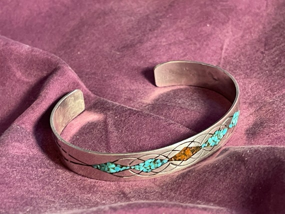 Early 1900's Vintage Native American Navajo Sterling Silver Sunstamp Bracelet Cuff Early 1900's Vintage Native American Navajo Sterling Silver Sunstamp Bracelet Cuff
