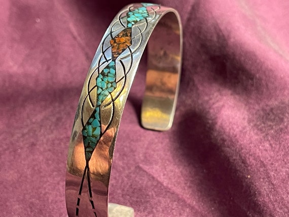 Early 1900's Vintage Native American Navajo Sterling Silver Sunstamp Bracelet Cuff Early 1900's Vintage Native American Navajo Sterling Silver Sunstamp Bracelet Cuff